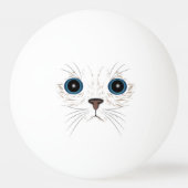 面白い子猫の顔 卓球ボール (正面)