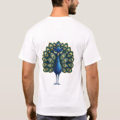 面白い孔雀Tシャツ Tシャツ (裏面)