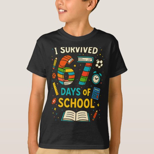 面白い学校のシックスセブン ミーム 生徒 教師のジョーク 6 Tシャツ (正面)