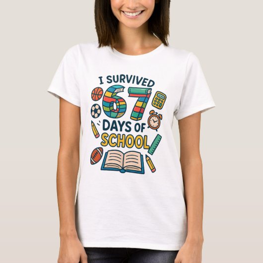 面白い学校の67のミーム 生徒 先生 ジョーク 6 Tシャツ (正面)
