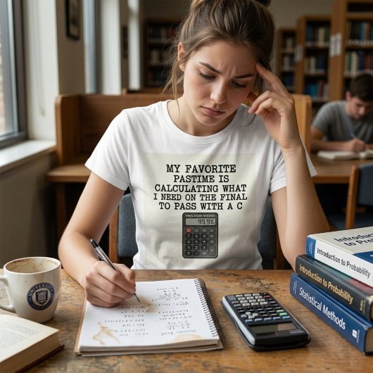 面白い学生の期末試験計算機の名言  Tシャツ