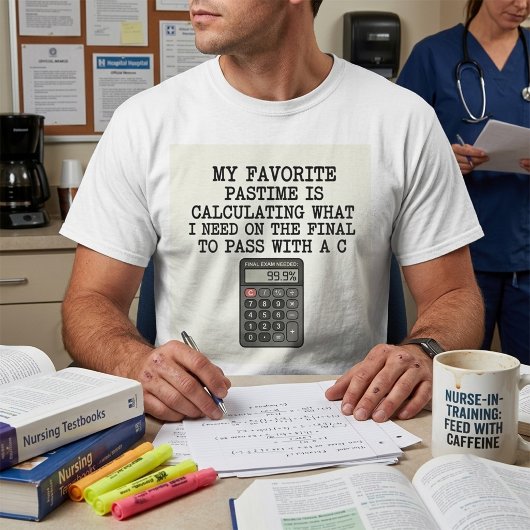 面白い学生の期末試験計算機の名言  Tシャツ