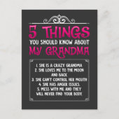 面白い孫たち 最高のばあちゃん ポストカード (正面)