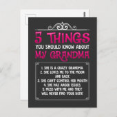 面白い孫たち　最高の祖母 ポストカード (正面/裏面)