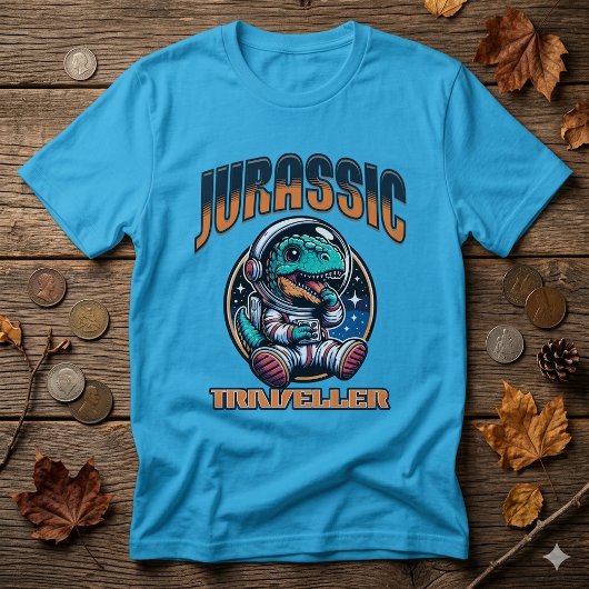 面白い宇宙の恐竜エイリアン宇宙飛行士Tシャツ Tシャツ
