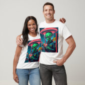 面白い宇宙人のファストフードデザイン Tシャツ (ユニセックス)