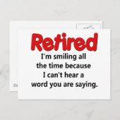 面白い定年退職の名言 ポストカード (正面/裏面)