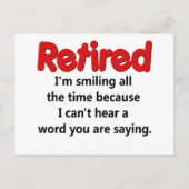 面白い定年退職の名言 ポストカード (正面)