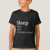 面白い定義 睡眠は未知の概念 新米パパ Tシャツ (正面)
