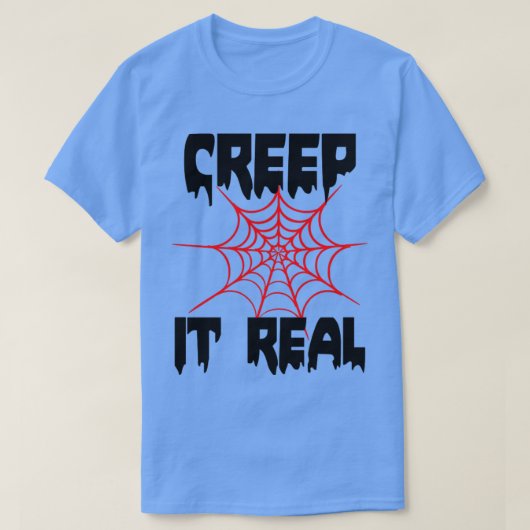 面白い実在ハロウィンティーをクリープ Tシャツ (デザイン正面)