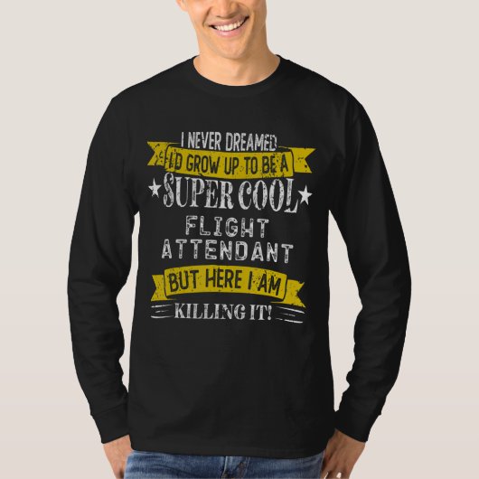 面白い客室乗務員Tシャツ職種 Tシャツ (正面)