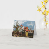 面白い家 カード (黄色い花)