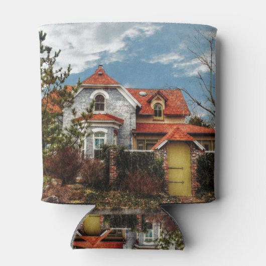 面白い家 缶クーラー (裏面)