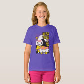 面白い寿司空手ファイターズのキャラクターデザイン Tシャツ (正面フル)