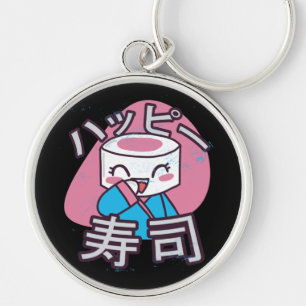 面白い寿司職人キャラクターデザイン キーホルダー