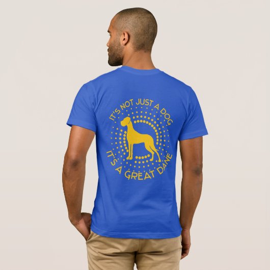 面白い小さなグレートデーンTシャツ Tシャツ (裏面フル)