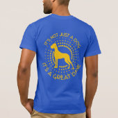 面白い小さなグレートデーンTシャツ Tシャツ (裏面)