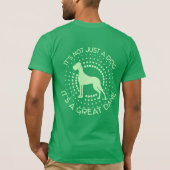 面白い小さなグレートデーンTシャツ Tシャツ (裏面)
