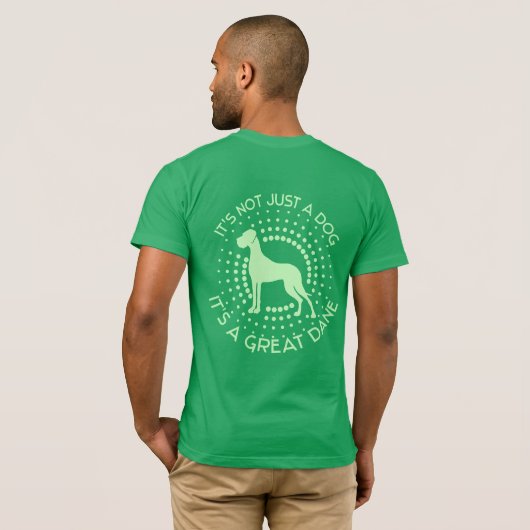 面白い小さなグレートデーンTシャツ Tシャツ (裏面フル)