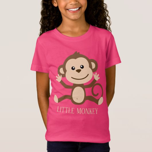 面白い小さな猿の子供Tシャツ Tシャツ (正面)