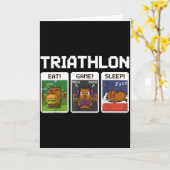 面白い少年達と男性のゲーム カード (黄色い花)