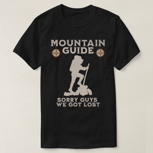 面白い山ガイド Tシャツ (デザイン正面)