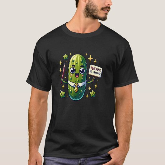 面白い巨大ダイリングピクルス教師 Tシャツ (正面)