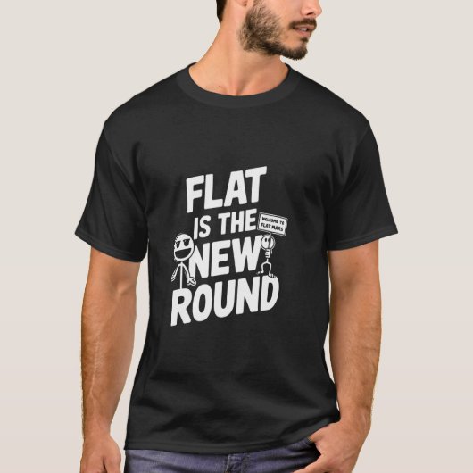 面白い平らな火星協会 Tシャツ (正面)
