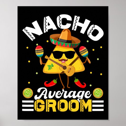 面白い平均じゃない新郎 Cinco De Mayo メンズ レディース ポスター (正面)