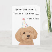 面白い年齢のジョーク 犬の誕生日カード カード (正面)