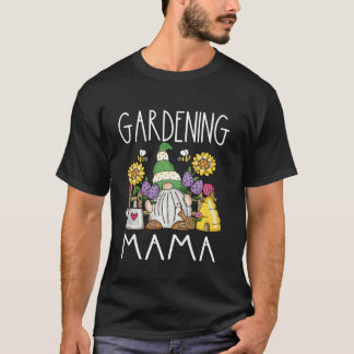 面白い庭のノーム ガーデニング ママ 母 庭 Tシャツ