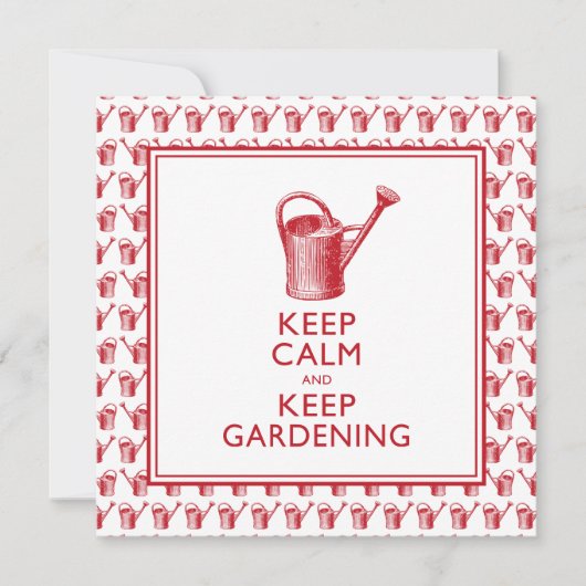 面白い庭師の誕生日または退職パーティー 招待状 (正面)