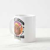 面白い建設監督Tシャツ コーヒーマグカップ (正面左)