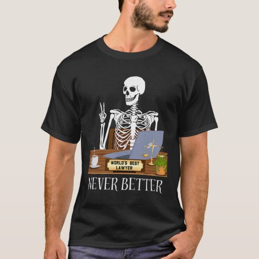 面白い弁護士のハロウィン Tシャツ (正面)