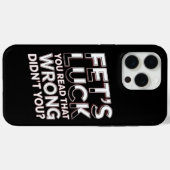 面白い引用符「フェットのラックあなたはそれを間違って読んだ」 Case-Mate iPhoneケース (裏面 (横))