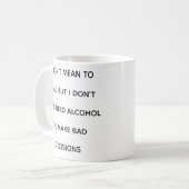 面白い引用、共感できる自虐的なマグカップ コーヒーマグカップ (正面左)