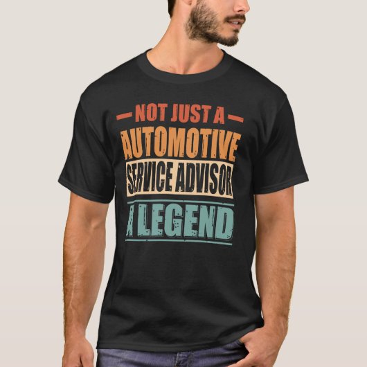 面白い引用 古典的な自動車サービス アドバイザー Tシャツ (正面)