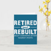 面白い引退して骨を再建した股関節膝の手術 カード (黄色い花)