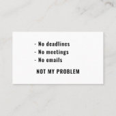 面白い引退 ギャグ ユーモア 伝説の引退 名刺 (裏面)