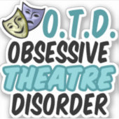 面白い強迫劇場障害ドラマクラブ シール (正面)