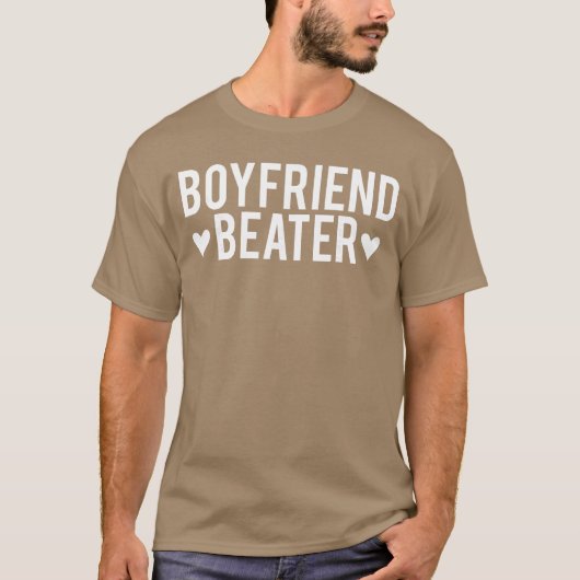 面白い彼女+サディスティック+ユーモア+ボーイフレンド+ビーター Tシャツ (正面)