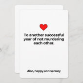 面白い彼氏への記念日カード 招待状 (正面/裏面)