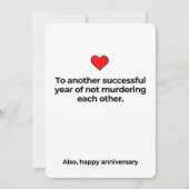 面白い彼氏への記念日カード 招待状 (正面)