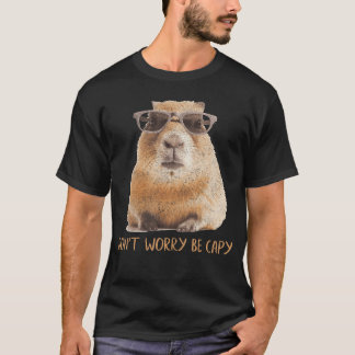 面白い心配しないでカピバラビンテージ Tシャツ