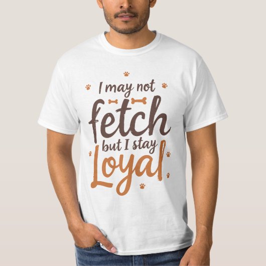 面白い忠犬の名言　かわいい犬の芸術 Tシャツ (正面)