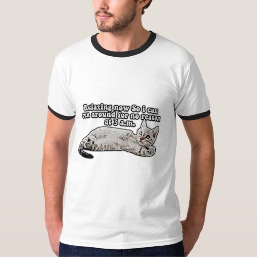 面白い怒った猫のミーム 猫の飼い主と愛好家向け Tシャツ (正面)