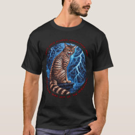 面白い怒った猫の嵐の夜の引用レトログラフィック Tシャツ