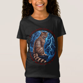 面白い怒った猫の嵐の夜の引用レトログラフィック Tシャツ