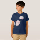 面白い怒った豚の「ナウワッサー」キッズTシャツ Tシャツ (正面フル)