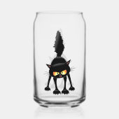 面白い怖い黒猫の漫画 ガラス缶 (正面)